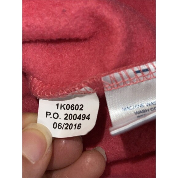Vineyard Vines 1/4 Zip Pullover Fleece Hoodie Shirt Whale Pink Men’s Size L - Picture 9 of 16
